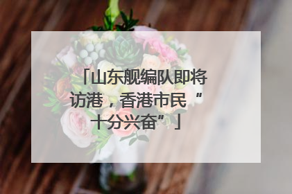 山东舰编队即将访港，香港市民“十分兴奋”