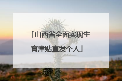 山西省全面实现生育津贴直发个人