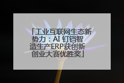 工业互联网生态新势力：AI 钉铛智造生产ERP获创新创业大赛优胜奖