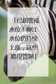 已超警戒水位！柳江水位仍持续上涨，这些路段管制