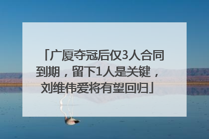广厦夺冠后仅3人合同到期，留下1人是关键，刘维伟爱将有望回归