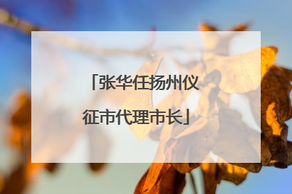 张华任扬州仪征市代理市长