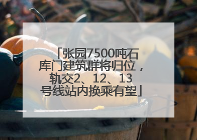 张园7500吨石库门建筑群将归位，轨交2、12、13号线站内换乘有望