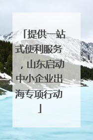 提供一站式便利服务，山东启动中小企业出海专项行动