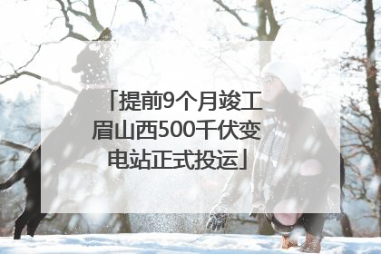 提前9个月竣工 眉山西500千伏变电站正式投运