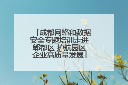 成都网络和数据安全专题培训走进郫都区 护航园区企业高质量发展