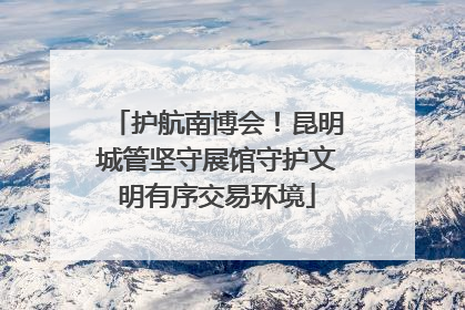 护航南博会！昆明城管坚守展馆守护文明有序交易环境