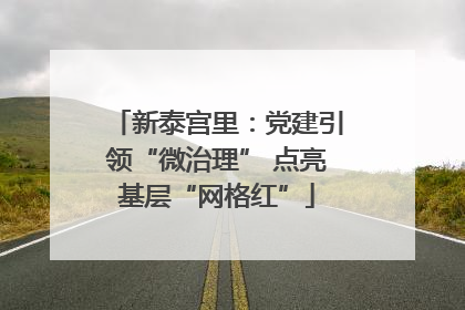 新泰宫里：党建引领“微治理” 点亮基层“网格红”