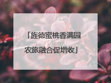 旌德蜜桃香满园 农旅融合促增收