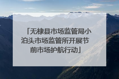 无棣县市场监管局小泊头市场监管所开展节前市场护航行动