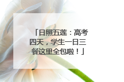 日照五莲：高考四天，学生一日三餐这里全包啦！