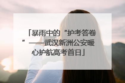 暴雨中的“护考答卷”——武汉新洲公安暖心护航高考首日