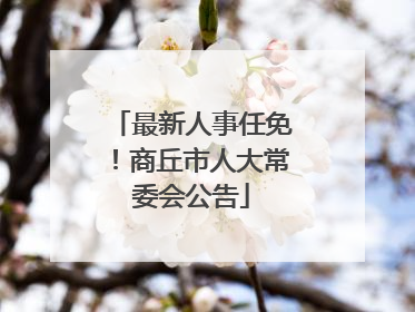 最新人事任免！商丘市人大常委会公告