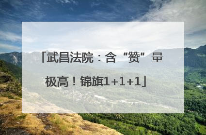 武昌法院：含“赞”量极高！锦旗1+1+1