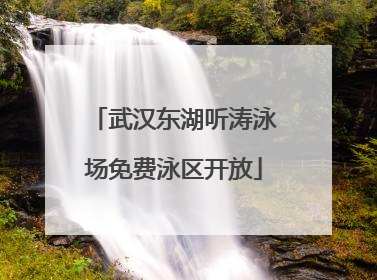 武汉东湖听涛泳场免费泳区开放