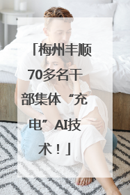 梅州丰顺70多名干部集体“充电”AI技术！