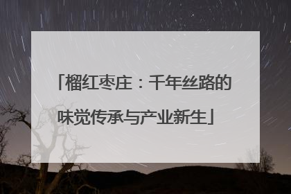 榴红枣庄：千年丝路的味觉传承与产业新生