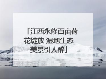 江西永修百亩荷花绽放 湿地生态美景引人醉