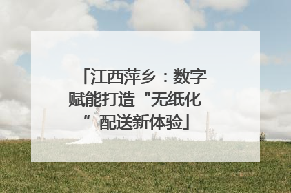 江西萍乡：数字赋能打造“无纸化”配送新体验