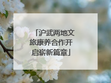 沪武两地文旅康养合作开启崭新篇章