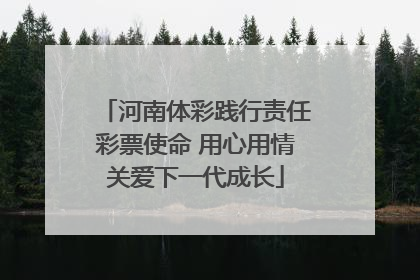 河南体彩践行责任彩票使命 用心用情关爱下一代成长
