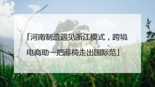 河南制造遇见浙江模式，跨境电商助一把藤椅走出国际范