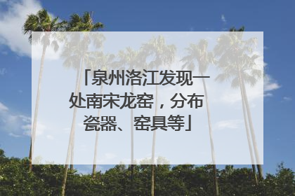 泉州洛江发现一处南宋龙窑，分布瓷器、窑具等