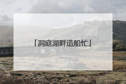 洞庭湖畔造船忙