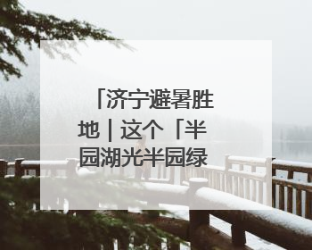 济宁避暑胜地｜这个「半园湖光半园绿」的宝藏公园藏不住了！