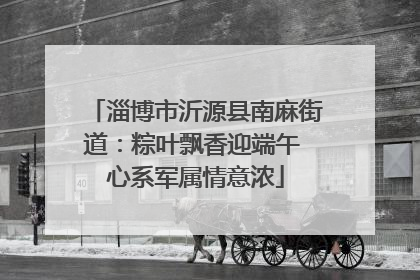 淄博市沂源县南麻街道：粽叶飘香迎端午 心系军属情意浓