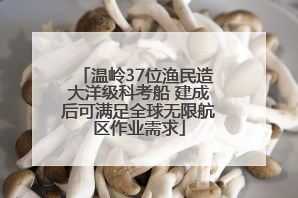 温岭37位渔民造大洋级科考船 建成后可满足全球无限航区作业需求