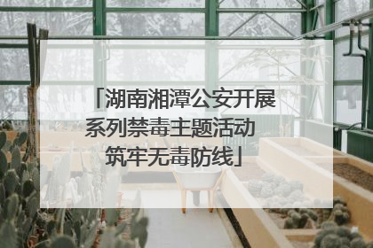 湖南湘潭公安开展系列禁毒主题活动 筑牢无毒防线