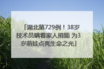 湖北第729例！38岁技术员瞒着家人捐髓 为3岁萌娃点亮生命之光