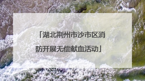 湖北荆州市沙市区消防开展无偿献血活动