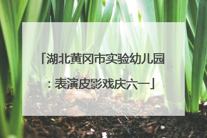 湖北黄冈市实验幼儿园：表演皮影戏庆六一