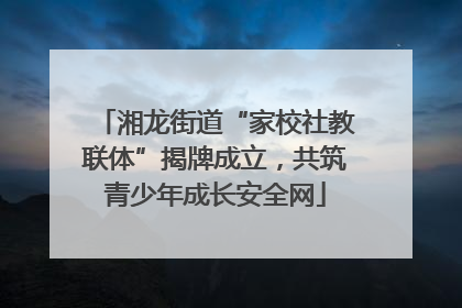 湘龙街道“家校社教联体”揭牌成立，共筑青少年成长安全网