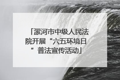 漯河市中级人民法院开展“六五环境日”普法宣传活动