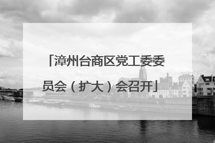漳州台商区党工委委员会（扩大）会召开