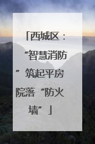 西城区：“智慧消防”筑起平房院落“防火墙”