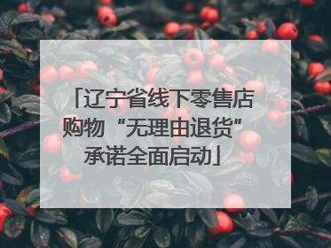 辽宁省线下零售店购物“无理由退货”承诺全面启动
