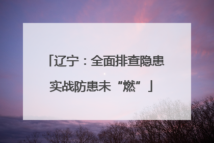 辽宁：全面排查隐患 实战防患未“燃”