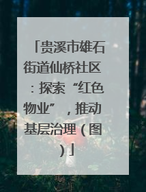 贵溪市雄石街道仙桥社区：探索“红色物业”，推动基层治理（图）