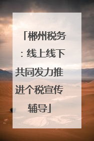 郴州税务：线上线下共同发力推进个税宣传辅导