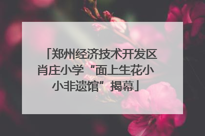 郑州经济技术开发区肖庄小学“面上生花小小非遗馆”揭幕