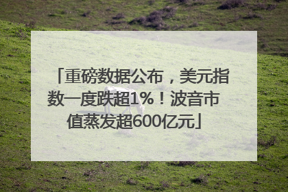 重磅数据公布，美元指数一度跌超1%！波音市值蒸发超600亿元