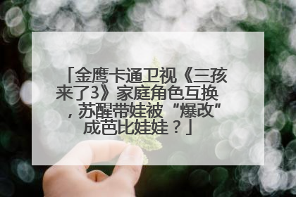 金鹰卡通卫视《三孩来了3》家庭角色互换，苏醒带娃被“爆改”成芭比娃娃？