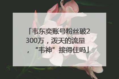 韦东奕账号粉丝破2300万，泼天的流量，“韦神”接得住吗