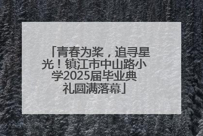 青春为桨，追寻星光！镇江市中山路小学2025届毕业典礼圆满落幕