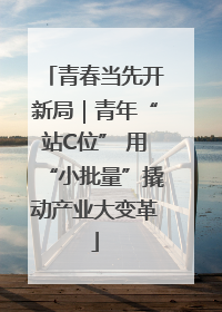 青春当先开新局｜青年“站C位” 用“小批量”撬动产业大变革