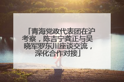 青海党政代表团在沪考察，陈吉宁龚正与吴晓军罗东川座谈交流，深化合作对接